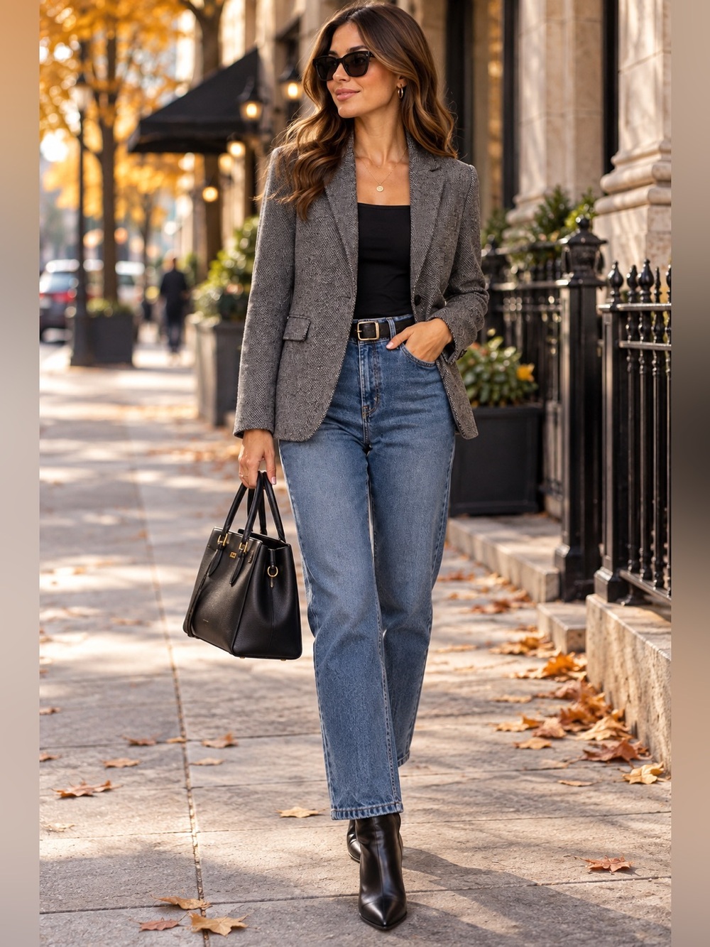✨ LOFT Gray Tailored Blazer – Size 8 ✨